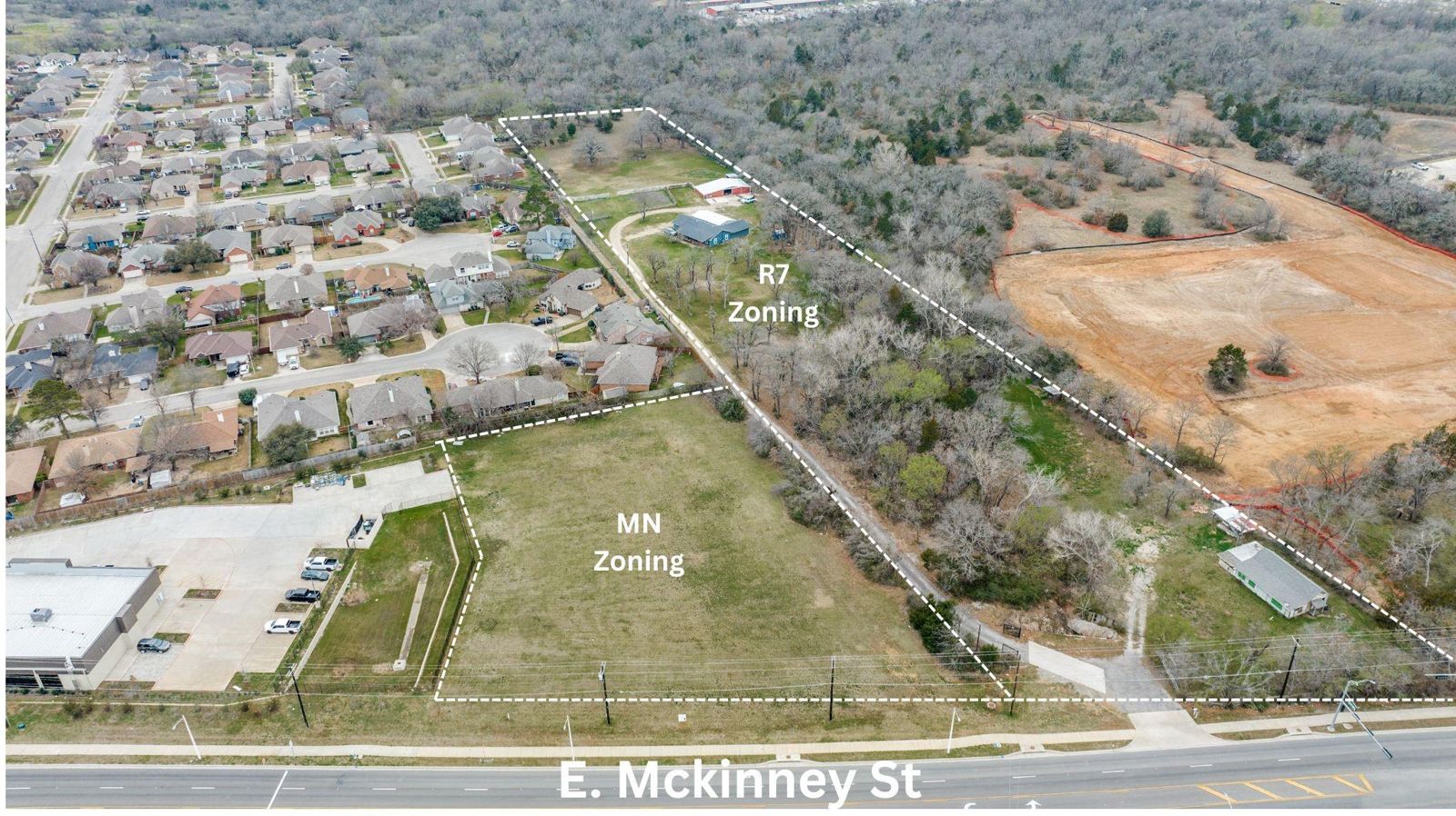 Both parcels together: MN in front and R7 behind