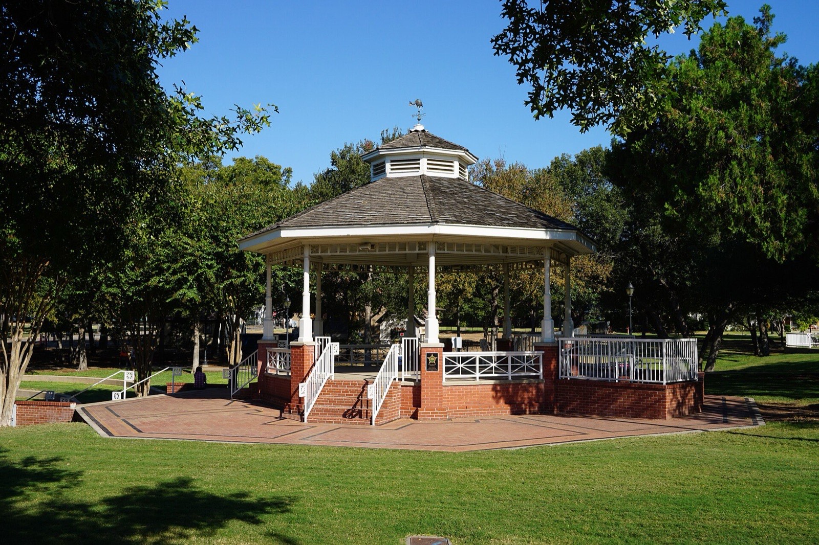 The gazebo in Haggard Park, historic downtown Plano